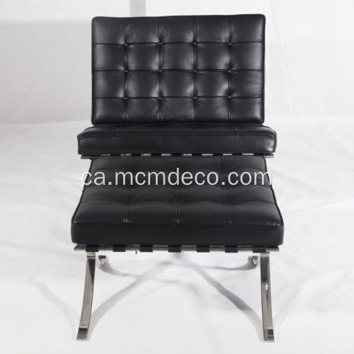 Knoll Barcelona Leather Lounge Reproduction